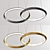 Mystic Duo: Gold & Black Oracle Rings 3D model small image 1
