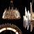 Luxury Vintage-Inspired Chandelier: Palermo 3D model small image 1