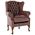 Elegant Queen Wing Chair 3D model small image 1