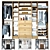 Modular Open Wardrobe with Customizable Storage 3D model small image 1