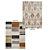 Rust Modern Beige Boston Rugs 3D model small image 1