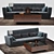 Elegant Senza Fine Sofa & Essence Table 3D model small image 1