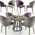 Elegant Ellen Dining Chair Set 3D model small image 1