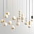 4 Hanging Lights with 19 Beautiful Balls 3D model small image 1