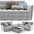 Elegant Gray Sofa Set: Poliform 3D model small image 1