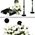 Elegant White Rose Vase Decor 3D model small image 2