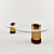 Designer Glass Coffee Table Set 3D model small image 1