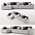 Modern Fabric Sofa by IKEA 3D model small image 1