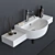 Elegant M2 Ceramic Washbasin 3D model small image 1