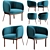 Elegant Grace Armchair 3D model small image 1