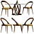 Modern Elegance: Porada Infinity Dining Set 3D model small image 1