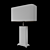 Elegant Black Marble Table Lamp 3D model small image 3
