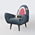 Rodnik Armchair: Shark Fin Design 3D model small image 1