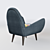 Rodnik Armchair: Shark Fin Design 3D model small image 2