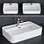 Strada II Ceramic Washbasin & Tonic II Mixer 3D model small image 1