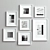 Elegant Frames Set-51: Collection of 7 with 4 Colors 3D model small image 1