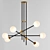 Modern Vector Chandelier with Adjustable Rod - Frosted Spherical Shades 3D model small image 1