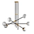 Modern Vector Chandelier with Adjustable Rod - Frosted Spherical Shades 3D model small image 2