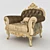 Elegant Opera Armchair by Mobil Piu 3D model small image 1