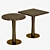 Golden Chrome Table Base 3D model small image 2