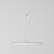 Elegant Clip Pendant Light: Open Ring Design 3D model small image 3