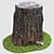 3D Trunk Tree Sculpture 3D model small image 3