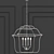 Classic 4-Light Cage Chandelier 3D model small image 1