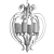 Elegant Chalon 6-Light Chandelier 3D model small image 3