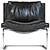 Sleek Ebony Lounge Chair - De Sede 3D model small image 1