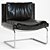 Sleek Ebony Lounge Chair - De Sede 3D model small image 2