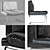 Sleek Ebony Lounge Chair - De Sede 3D model small image 3