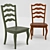 Elegant French Ladder Back Dining Chair 3D model small image 1