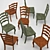 Elegant French Ladder Back Dining Chair 3D model small image 2