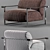 Italian Twist: Annysa Leather Armchair 3D model small image 2