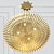 Elegant 8-Light Chandelier 3D model small image 2