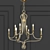 Elegant 8-Light Artisan Chandelier 3D model small image 1