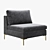 Luxurious Slub Velvet Edlyn Chair 3D model small image 1