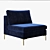 Luxurious Slub Velvet Edlyn Chair 3D model small image 2