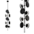 Sleek Black Chandelier: Larose Guyon Le Royer 3D model small image 1