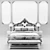 Elegant Classic Luxury Bed 3D model small image 2