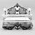 Elegant Classic Luxury Bed 3D model small image 3