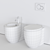 Modern Italian Ceramic Bathroom Set 3D model small image 3