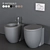 Modern Italian Ceramic Bathroom Set 3D model small image 4