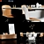 Modern Italian-inspired 3-piece furniture set 3D model small image 1