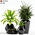 Westelm Modern Planters: Stylish Greenery for Your Home 3D model small image 1
