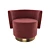 Elegant Anais Armchair by Baxter 3D model small image 1