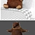 Cozy Brown Bear Soft Toy 3D model small image 3