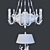 Elegant Arizzi Chandelier + Table Lamp Set 3D model small image 3