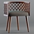 Elegant Arabesque Dining Chair 3D model small image 1