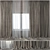 Elegant Roman and Straight Curtains 3D model small image 1